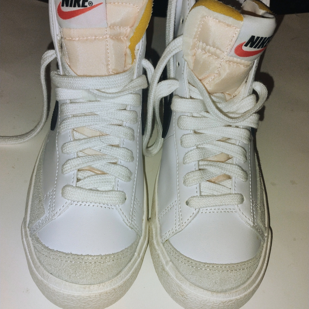 Nike White and Yellow Athletic Shoes